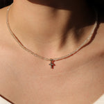 Gem Jar-White Zircon Diamond Cross Necklace | 4mm-Necklaces-Blue Ruby Jewellery-Vancouver Canada