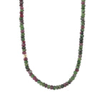 Gem Jar-Ruby Zoisite Rondelle Stone Necklace | 4mm-Necklaces-14k Gold Filled, Ruby Zoisite-Blue Ruby Jewellery-Vancouver Canada