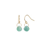 Gem Jar-Heart Stone Emerald Floating Hooks-Earrings-14k Gold Filled, Emerald-Blue Ruby Jewellery-Vancouver Canada