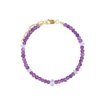 Mixed Amethyst Bracelet | 4-6mm 14k Gold Filled, Amethyst