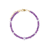 Mixed Amethyst Bracelet | 4-6mm 14k Gold Filled, Amethyst