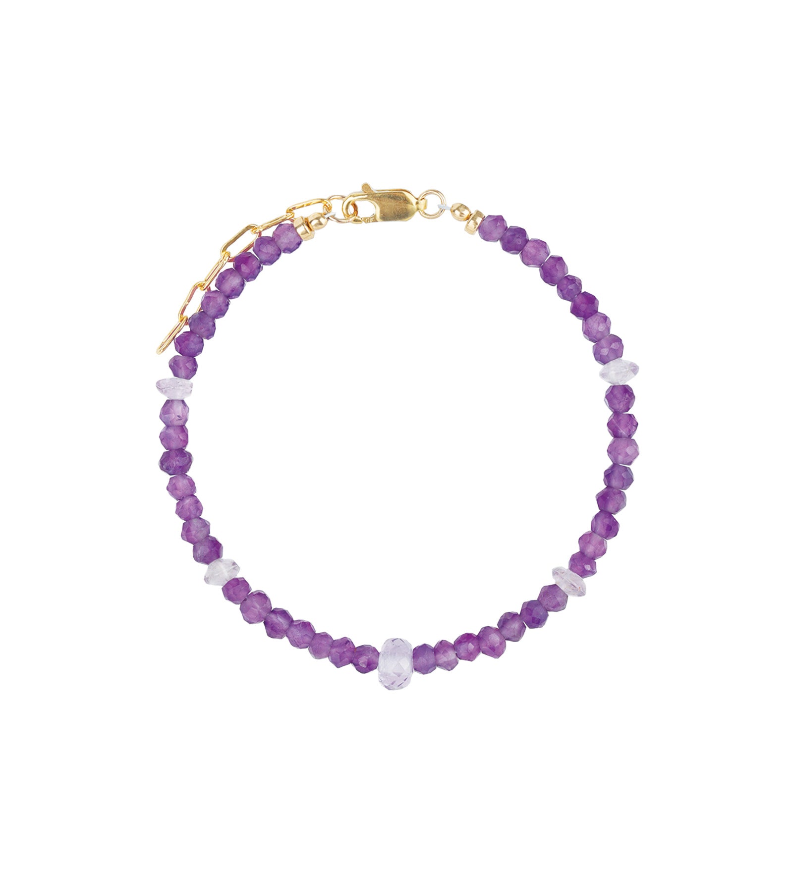 Mixed Amethyst Bracelet | 4-6mm 14k Gold Filled, Amethyst