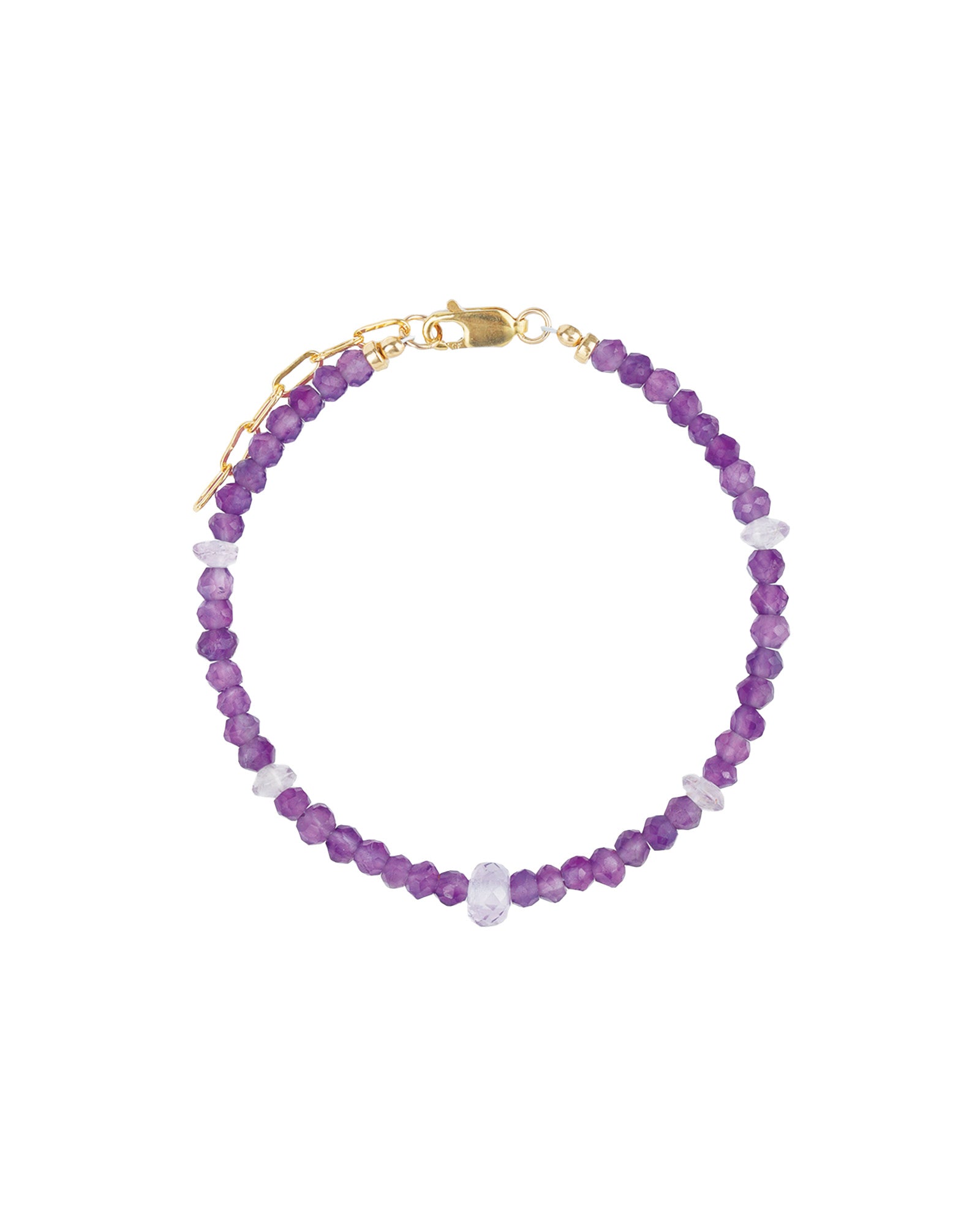 Mixed Amethyst Bracelet | 4-6mm 14k Gold Filled, Amethyst