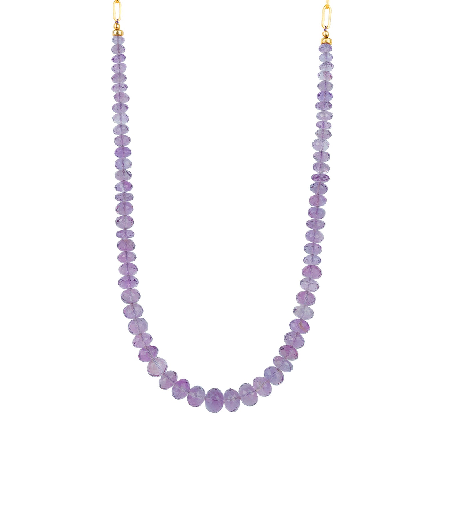 Gradual Amethyst Stone Necklace | 5-8mm 14k Gold Filled, Amethyst