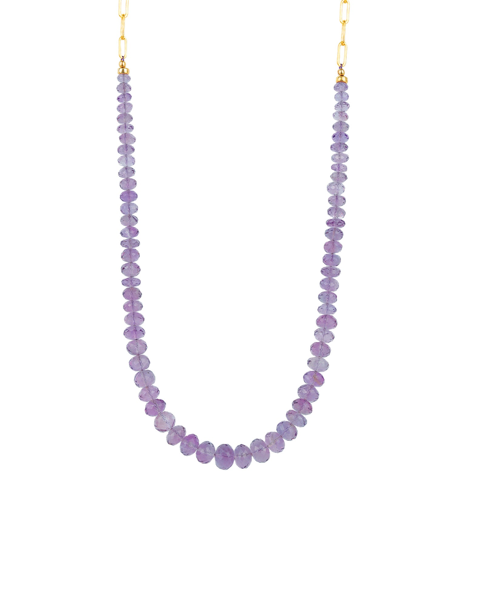 Gradual Amethyst Stone Necklace | 5-8mm 14k Gold Filled, Amethyst