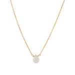 Pear Stone Cable Necklace 14k Gold Filled, Moonstone