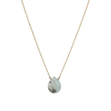 Stoned by Gem Jar-Pear Stone Box Necklace-Necklaces-14k Gold Filled, Green Opal-Blue Ruby Jewellery-Vancouver Canada