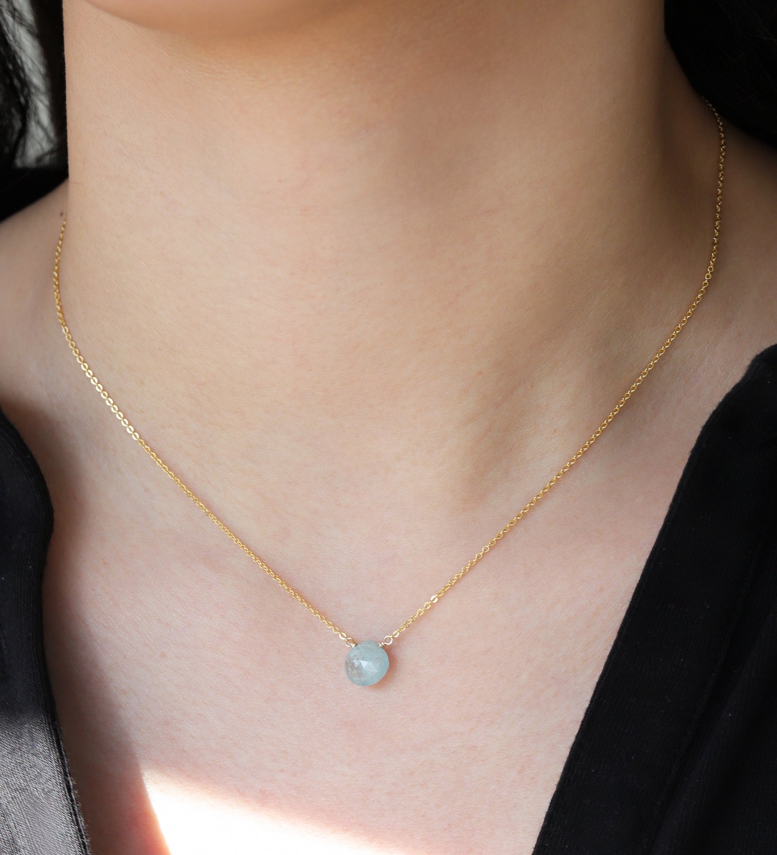 Stoned By Gem Jar-Heart Stone Cable Chain Necklace-Necklaces-Blue Ruby Jewellery-Vancouver Canada