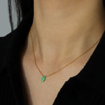 Stoned by Gem Jar-Marquise Stone Cable Necklace-Necklaces-14k Gold Filled, Chrysoprase-Blue Ruby Jewellery-Vancouver Canada