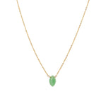 Stoned by Gem Jar-Marquise Stone Cable Necklace-Necklaces-14k Gold Filled, Chrysoprase-Blue Ruby Jewellery-Vancouver Canada