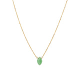 Stoned by Gem Jar-Marquise Stone Cable Necklace-Necklaces-14k Gold Filled, Chrysoprase-Blue Ruby Jewellery-Vancouver Canada