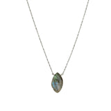 Stoned by Gem Jar-Marquise Stone Box Necklace-Necklaces-Sterling Silver, Labradorite-Blue Ruby Jewellery-Vancouver Canada