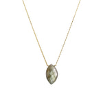 Stoned by Gem Jar-Marquise Stone Box Necklace-Necklaces-14k Gold Filled, Labradorite-Blue Ruby Jewellery-Vancouver Canada