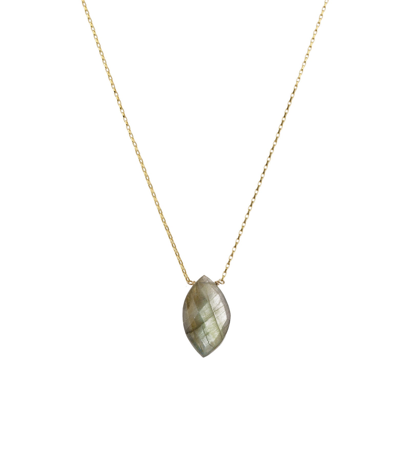 Stoned by Gem Jar-Marquise Stone Box Necklace-Necklaces-14k Gold Filled, Labradorite-Blue Ruby Jewellery-Vancouver Canada