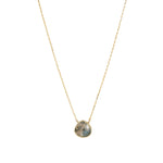 Stoned by Gem Jar-Heart Bezel Stone Box Chain Necklace-Necklaces-14k Gold Filled, 14k Gold Vermeil, Labradorite-Blue Ruby Jewellery-Vancouver Canada