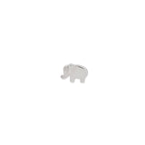 Tiny Elephant Stud 14k White Gold