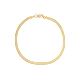 Herringbone Bracelet | 3mm 14k Yellow Gold