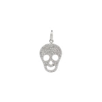 Goldhive-Large Diamond Skull Charm-Necklaces-14k White Gold, Diamond-Blue Ruby Jewellery-Vancouver Canada