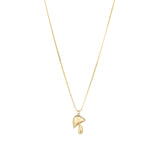 Goldhive-Diamond Mushroom Box Chain Necklace-Necklaces-14k Yellow Gold, Diamond-Blue Ruby Jewellery-Vancouver Canada