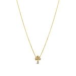 Mushroom Necklace 14k Yellow Gold