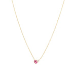 Tourmaline Necklace 14k Yellow Gold, Diamond