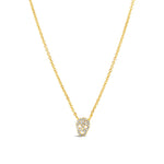 Pave Skull Necklace 14k Yellow Gold