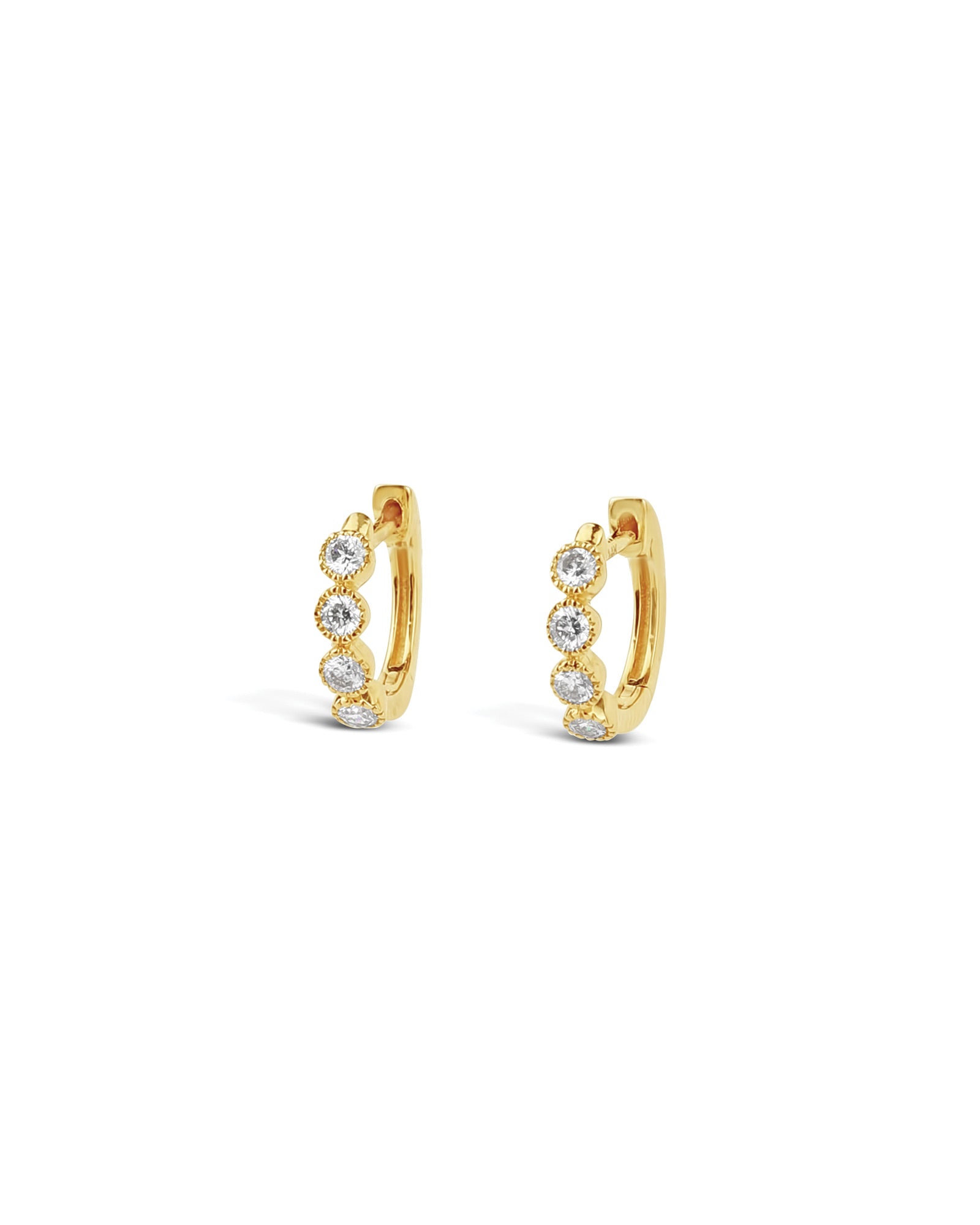 Miligree Huggies | 11mm 14k Yellow Gold