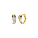 Snake Pave Huggies 14k Yellow Gold