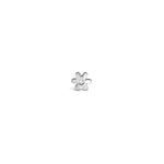 Diamond Flower Stud | 3mm 14k White Gold, Diamond