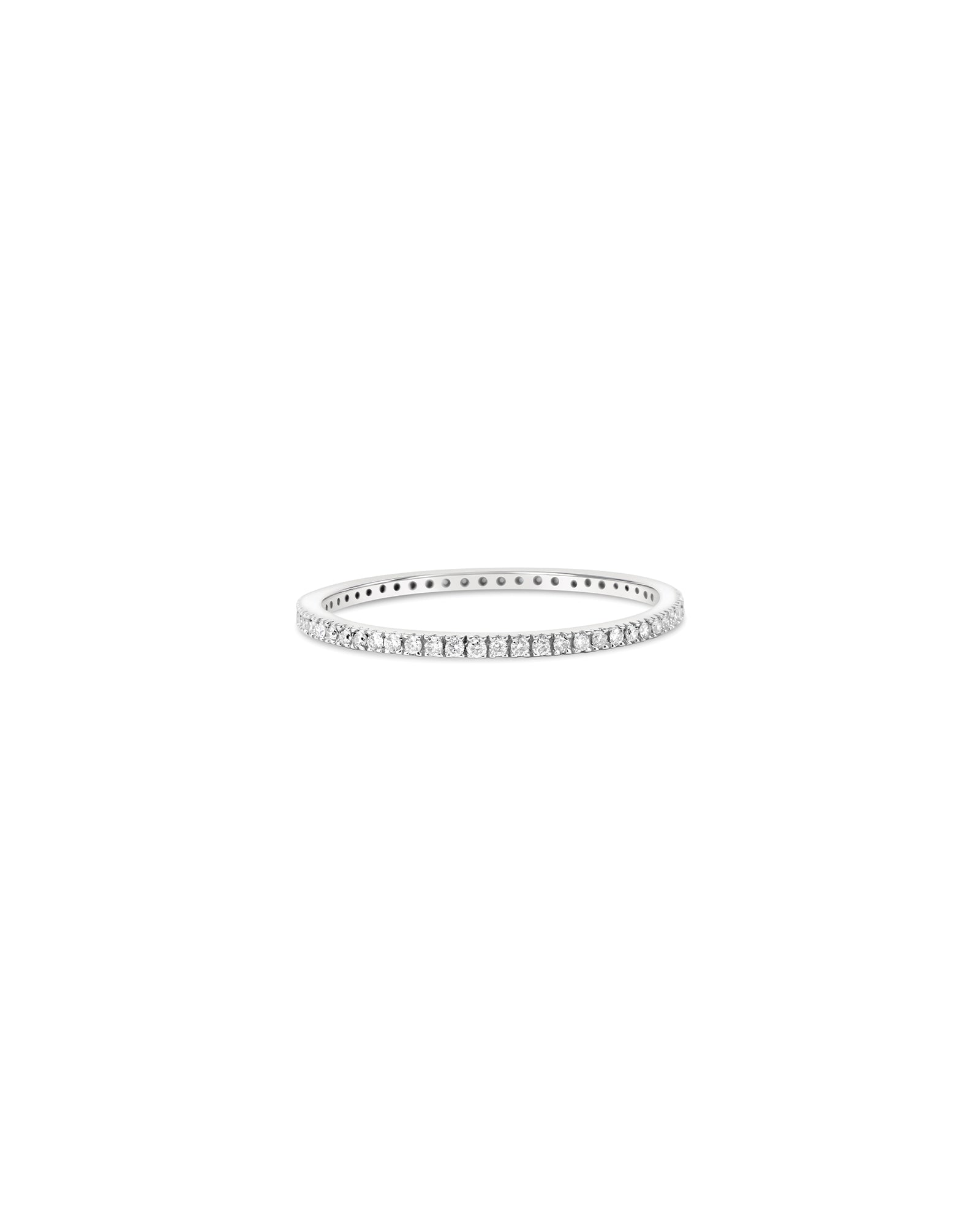 Pave Eternity Ring 14k White Gold / 6