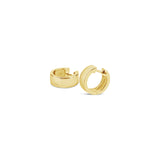 Wide Huggies 14k Yellow Gold