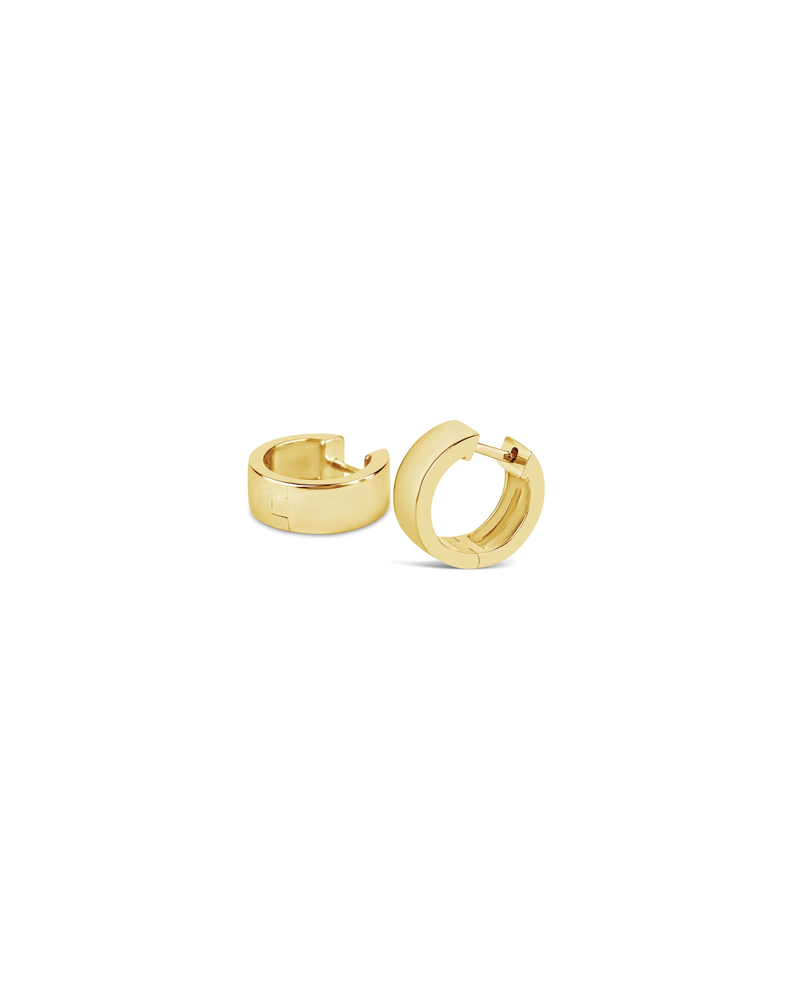 Wide Huggies 14k Yellow Gold