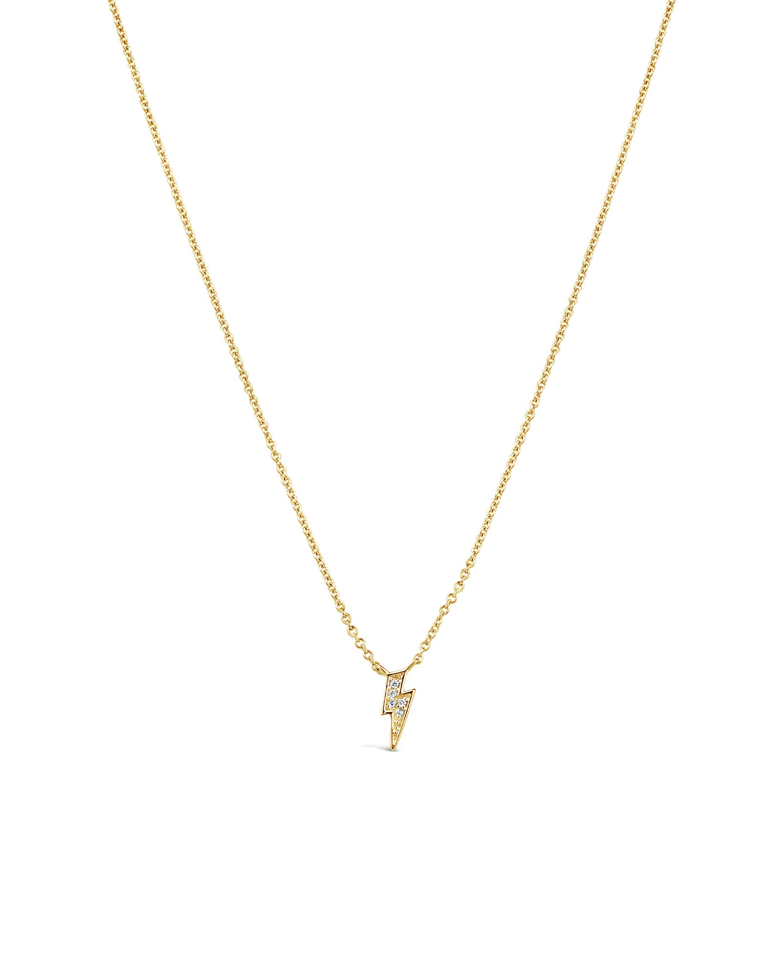 Goldhive-Pave Bolt Necklace-Necklaces-14k Yellow Gold, Diamond-Blue Ruby Jewellery-Vancouver Canada