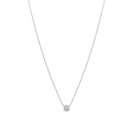 Halo Diamond Necklace 14k White Gold, Diamond