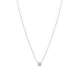 Halo Diamond Necklace 14k White Gold, Diamond