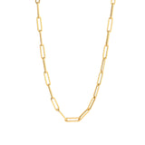 XXL Paperclip Chain Necklace 14k Yellow Gold / 18"