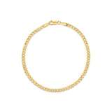 Small Curb Chain Bracelet 14k Yellow Gold / 8"