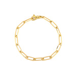 XL Paperclip Chain Bracelet 14k Yellow Gold