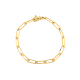 XL Paperclip Chain Bracelet 14k Yellow Gold