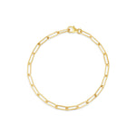 Medium Paperclip Chain Bracelet 14k Yellow Gold