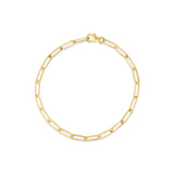 Medium Paperclip Chain Bracelet 14k Yellow Gold