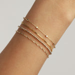 Faceted Beaded Bracelet 14k Yellow Gold