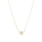 Goldhive-6 Petal Pavé Necklace-Necklaces-14k Yellow Gold, Diamond-Blue Ruby Jewellery-Vancouver Canada