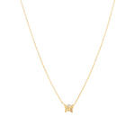 Goldhive-Butterfly Single Diamond Necklace-Necklaces-14k Yellow Gold, Diamond-Blue Ruby Jewellery-Vancouver Canada