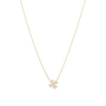 Goldhive-Clover Pavé Necklace-Necklaces-14k Yellow Gold, Diamond-Blue Ruby Jewellery-Vancouver Canada