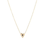 Goldhive-Heart Evil Eye Necklace-Necklaces-14k Yellow Gold, Diamond-Blue Ruby Jewellery-Vancouver Canada