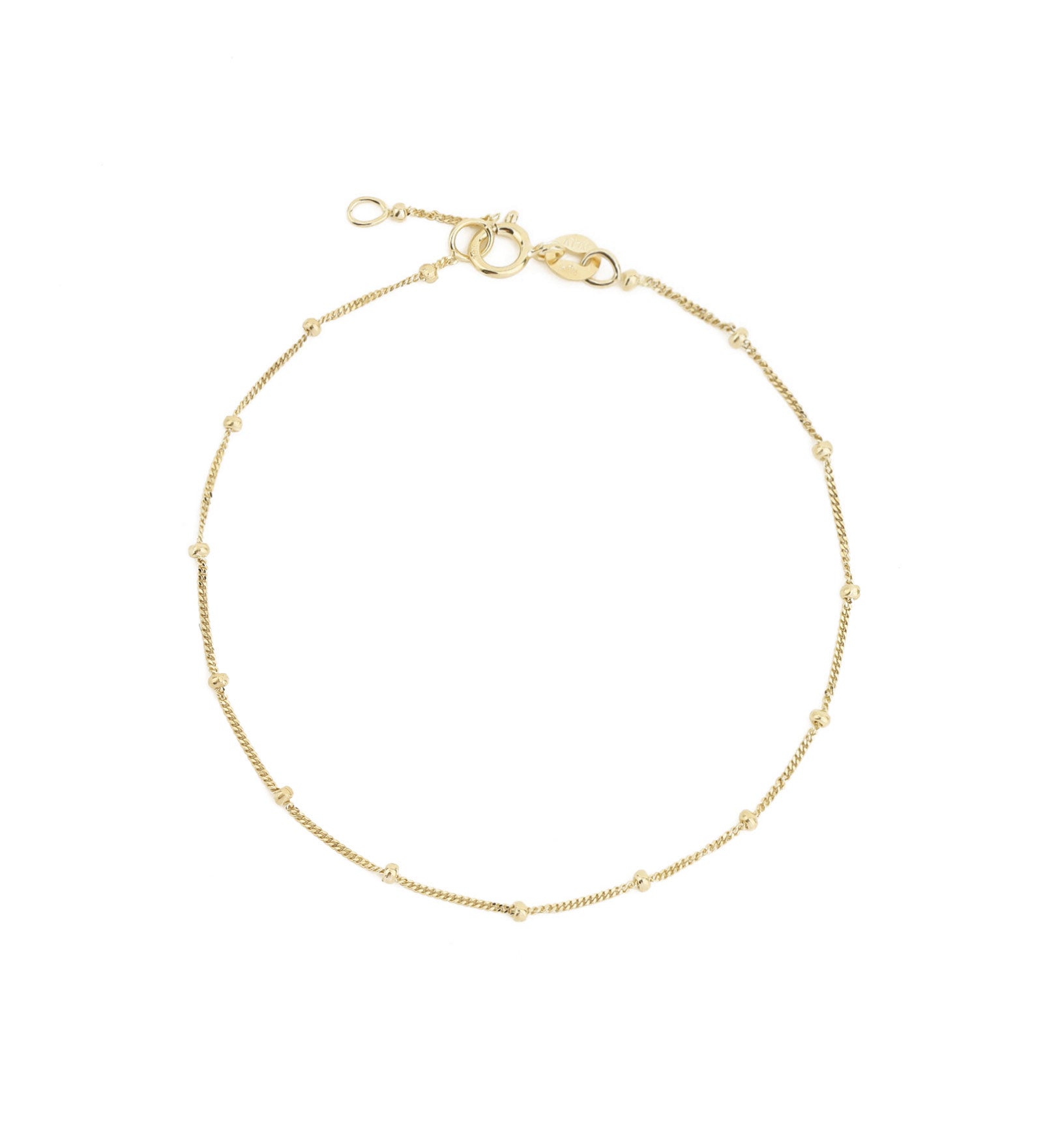 Satellite Chain Bracelet 10k Yellow Gold, White Pearl