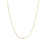 Dap Chain Necklace 10k Yellow Gold, White Pearl