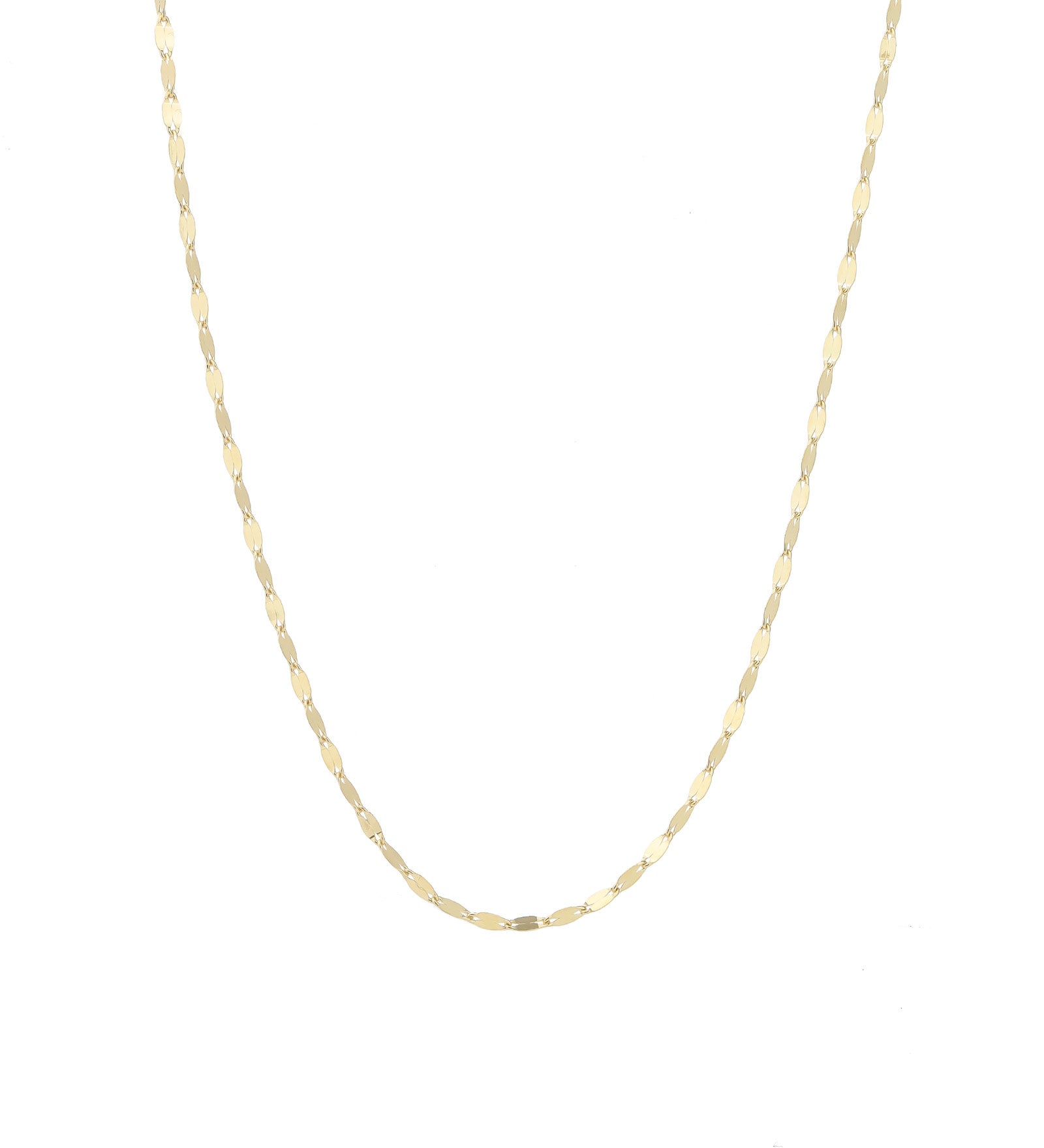 Dap Chain Necklace 10k Yellow Gold, White Pearl