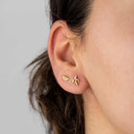 Lemon Pavé Studs 14k Yellow Gold, Diamond